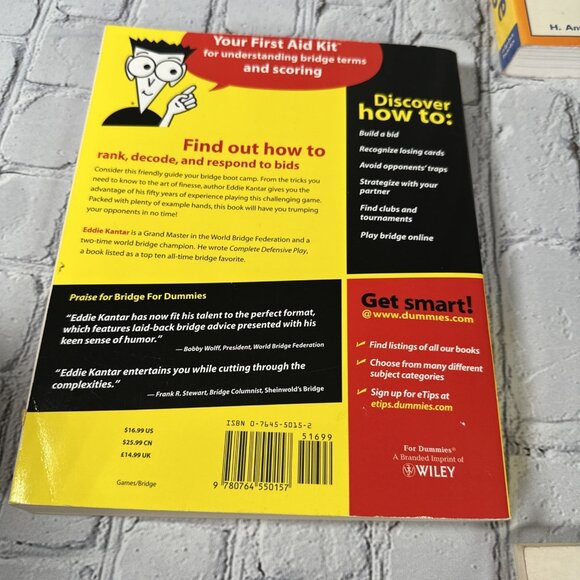 3 BRIDGE Card Game Books Bridge For Dummies Complete Idiot Guide Winning Bridge - Picture 12 of 16